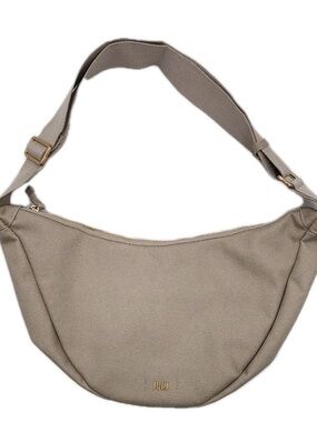 New July Everyday Crescent Crossbody Bag in natural